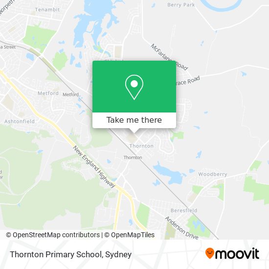 Mapa Thornton Primary School