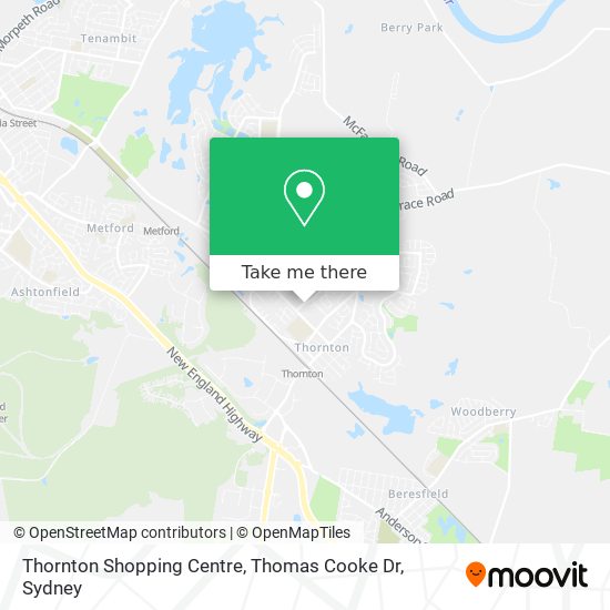 Mapa Thornton Shopping Centre, Thomas Cooke Dr