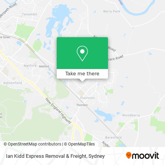 Ian Kidd Express Removal & Freight map