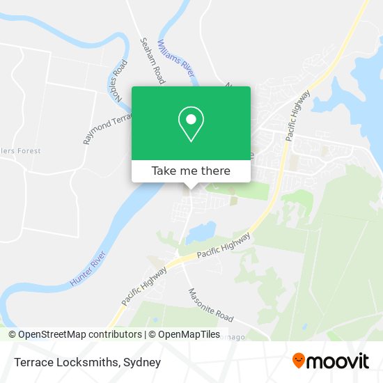Terrace Locksmiths map