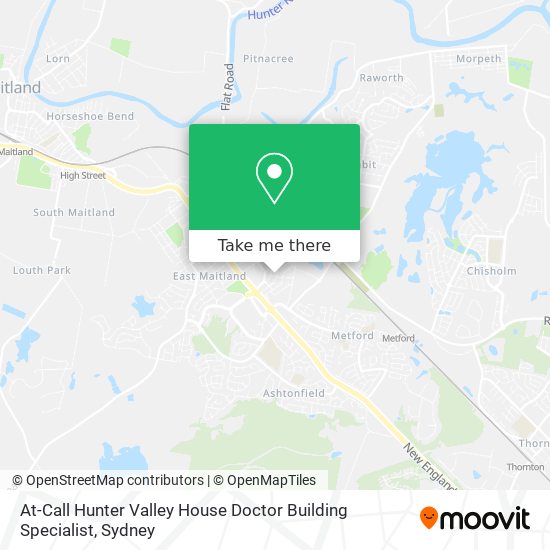 Mapa At-Call Hunter Valley House Doctor Building Specialist