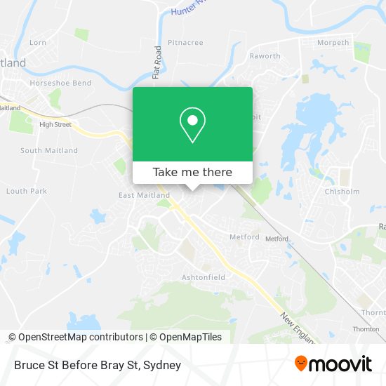 Mapa Bruce St Before Bray St