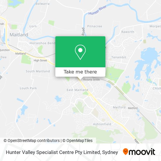 Hunter Valley Specialist Centre Pty Limited map