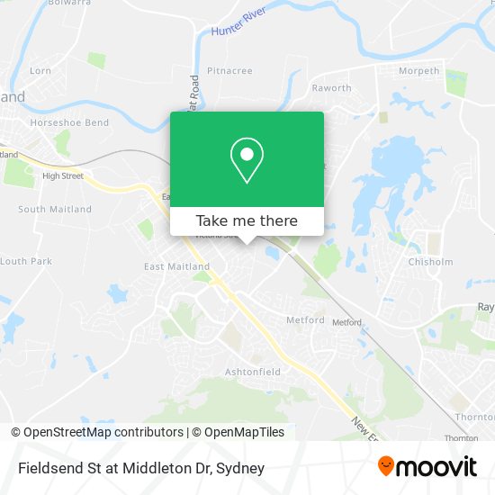 Fieldsend St at Middleton Dr map