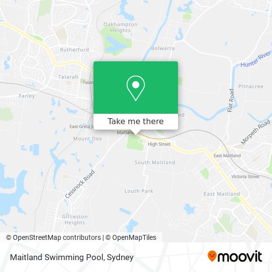 Mapa Maitland Swimming Pool