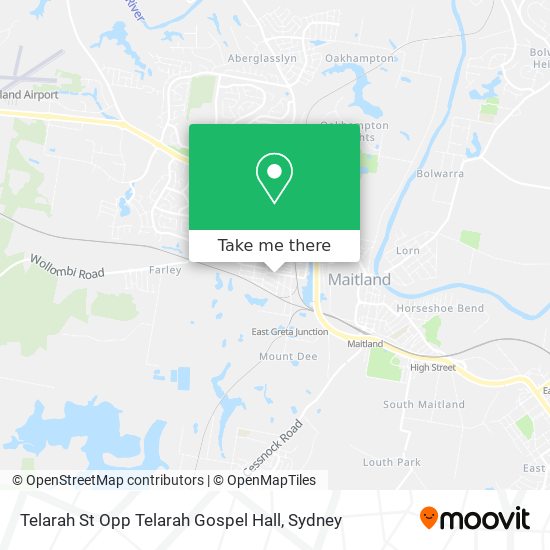 Telarah St Opp Telarah Gospel Hall map