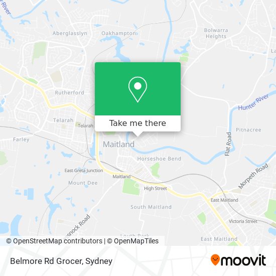 Belmore Rd Grocer map