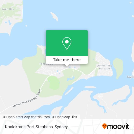 Koalakrane Port Stephens map