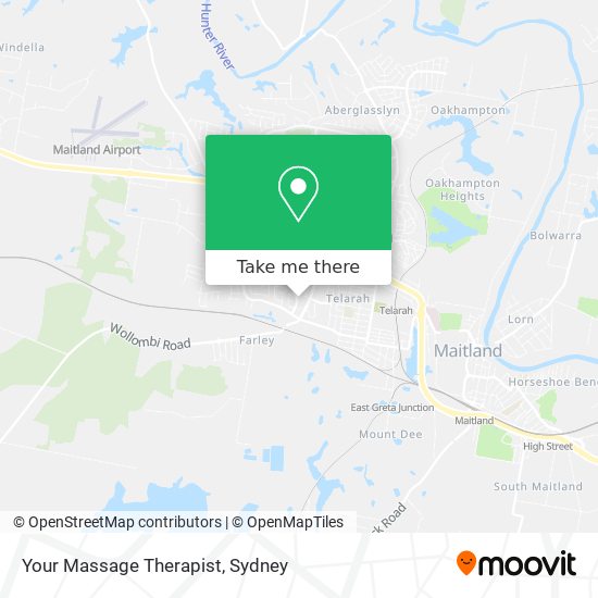 Your Massage Therapist map
