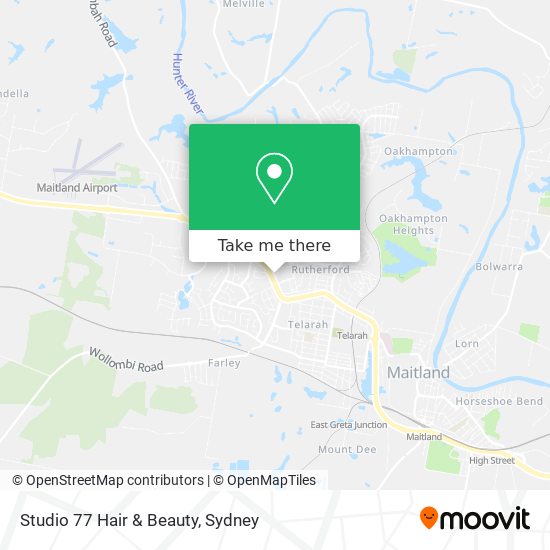 Studio 77 Hair & Beauty map