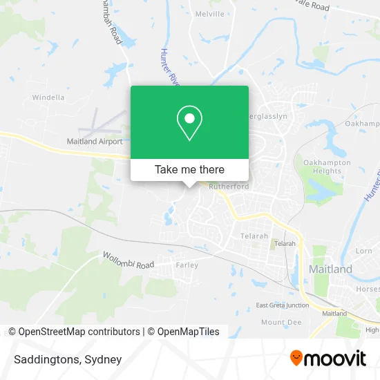 Saddingtons map