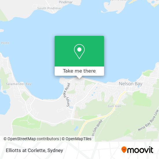 Elliotts at Corlette map