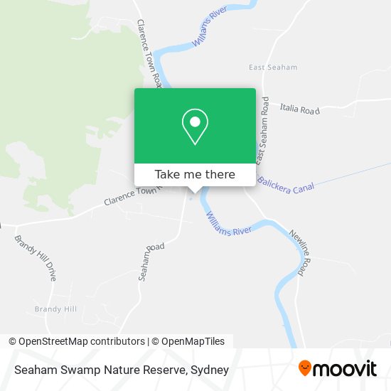 Seaham Swamp Nature Reserve map