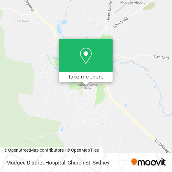 Mudgee District Hospital, Church St map