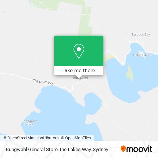 Bungwahl General Store, the Lakes Way map