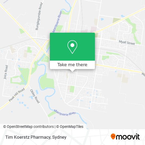 Mapa Tim Koerstz Pharmacy