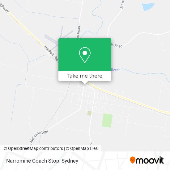 Mapa Narromine Coach Stop
