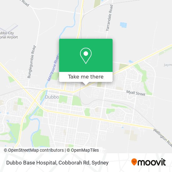 Dubbo Base Hospital, Cobborah Rd map