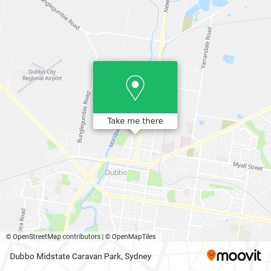 Dubbo Midstate Caravan Park map