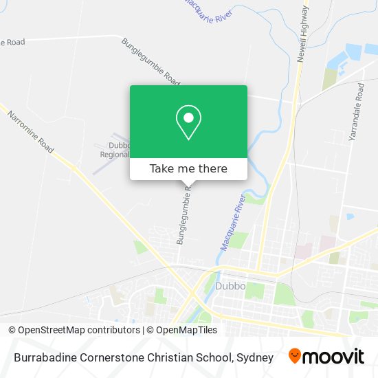 Burrabadine Cornerstone Christian School map