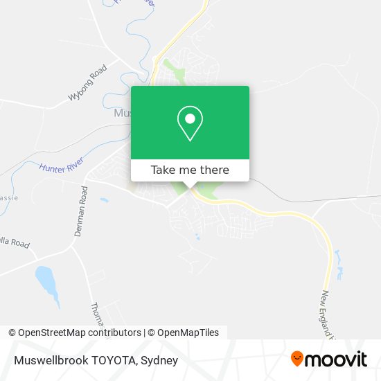 Muswellbrook TOYOTA map