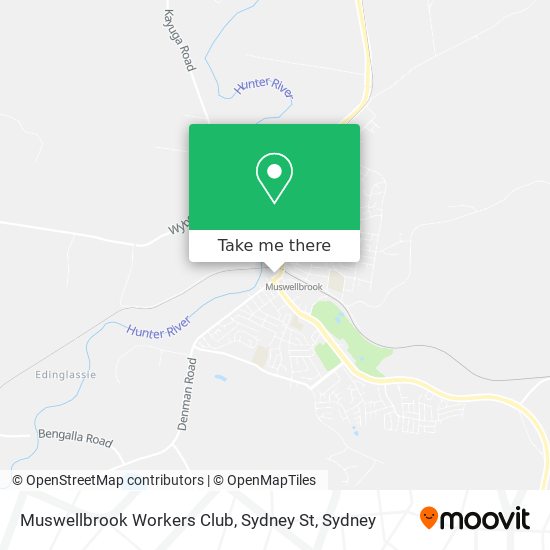 Muswellbrook Workers Club, Sydney St map