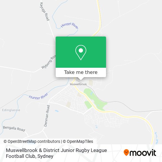 Muswellbrook & District Junior Rugby League Football Club map