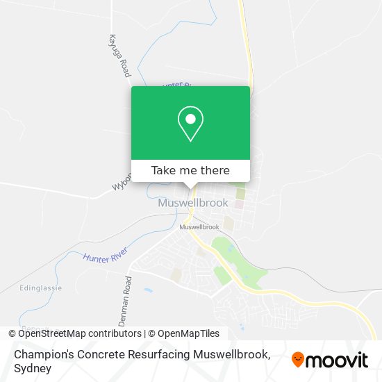 Champion's Concrete Resurfacing Muswellbrook map