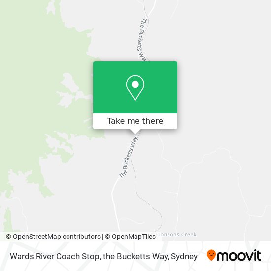 Wards River Coach Stop, the Bucketts Way map