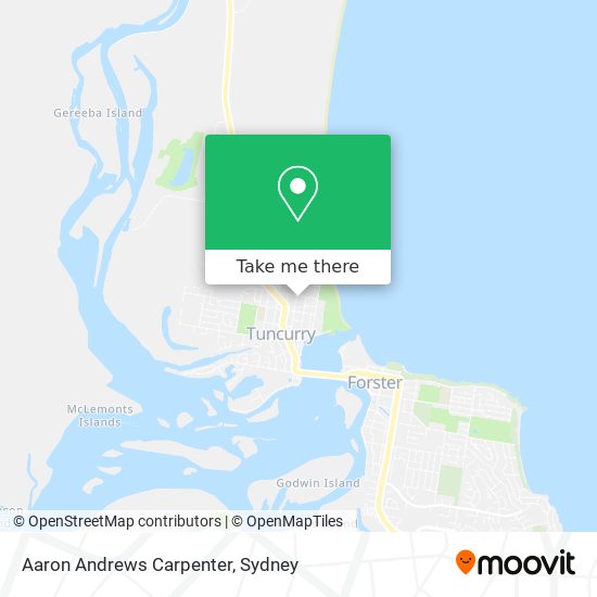 Aaron Andrews Carpenter map