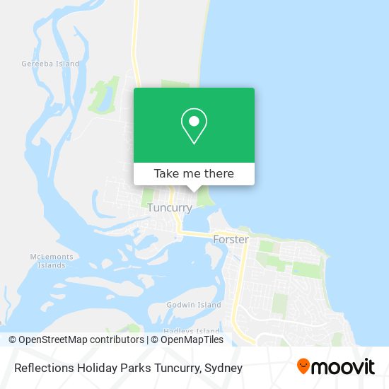 Reflections Holiday Parks Tuncurry map
