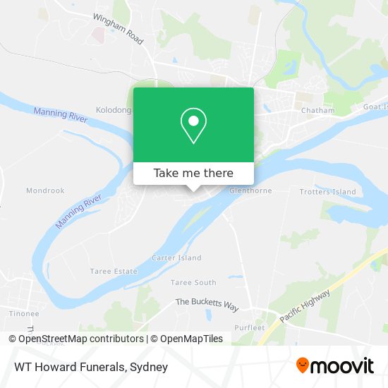 WT Howard Funerals map
