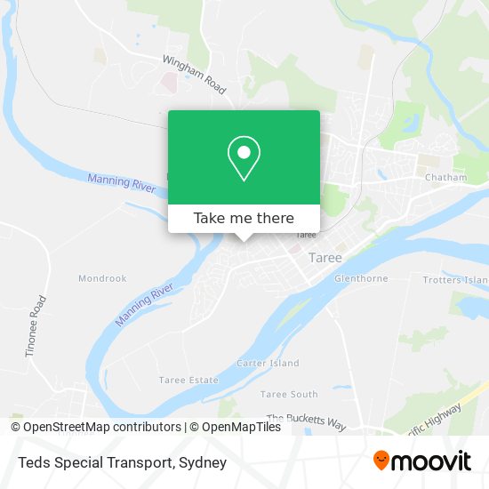 Teds Special Transport map