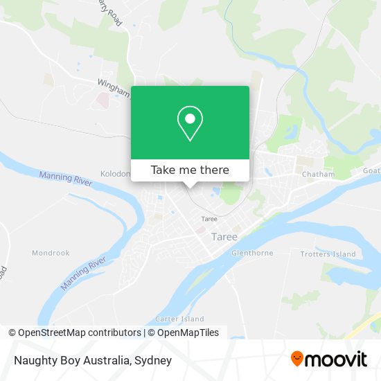 Naughty Boy Australia map