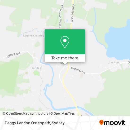 Peggy Landon Osteopath map