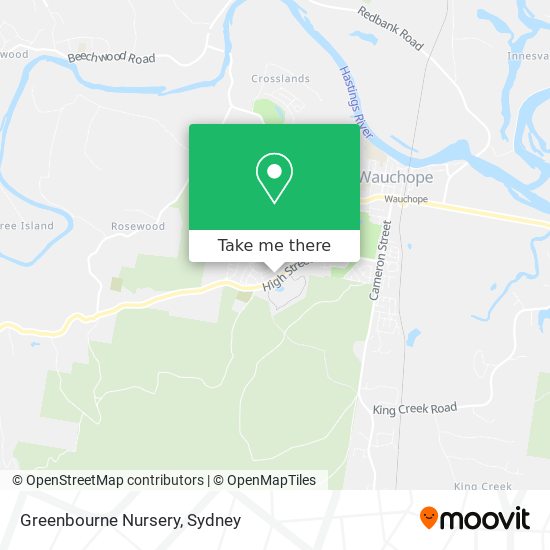 Mapa Greenbourne Nursery