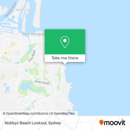 Nobbys Beach Lookout map