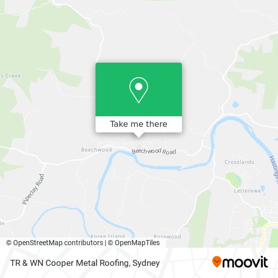 TR & WN Cooper Metal Roofing map