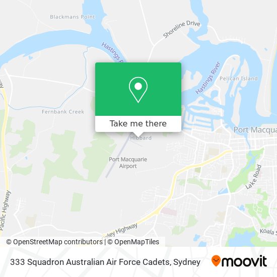 333 Squadron Australian Air Force Cadets map