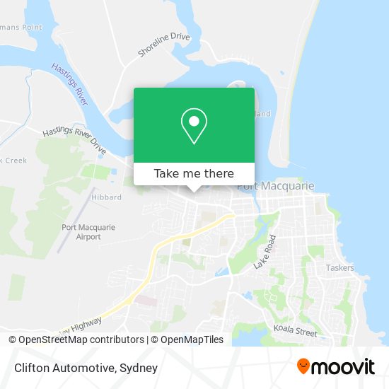 Clifton Automotive map