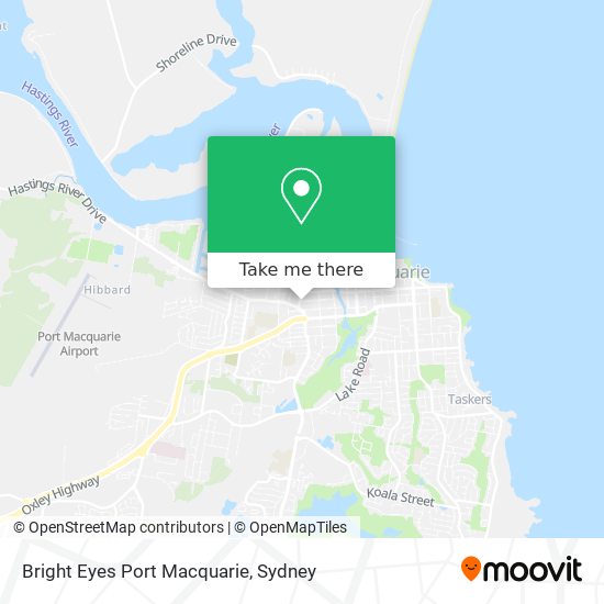 Bright Eyes Port Macquarie map