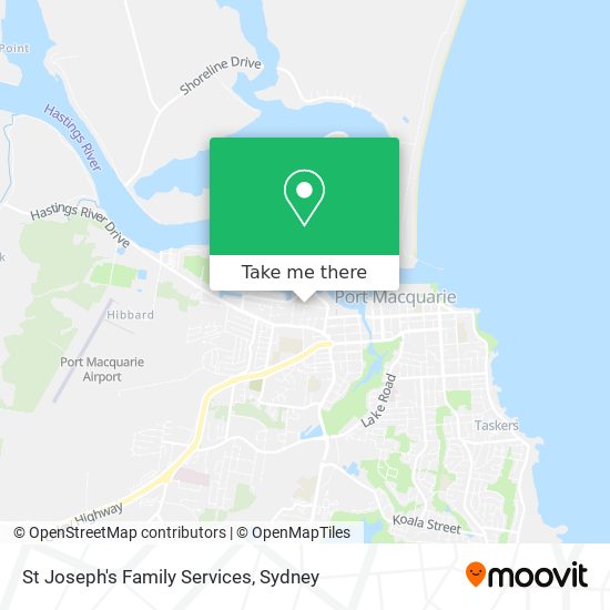 St Joseph's Family Services map