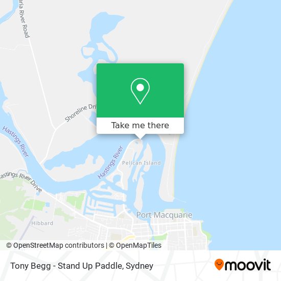 Tony Begg - Stand Up Paddle map