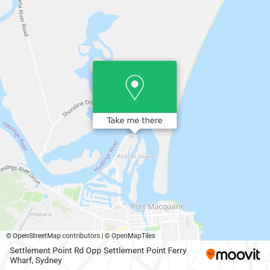 Settlement Point Rd Opp Settlement Point Ferry Wharf map