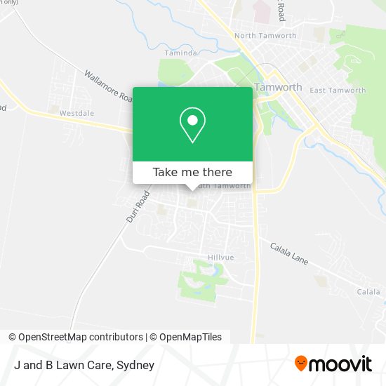 J and B Lawn Care map