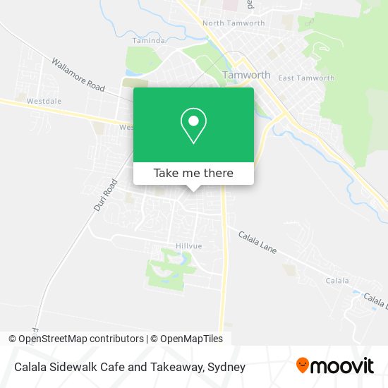 Calala Sidewalk Cafe and Takeaway map