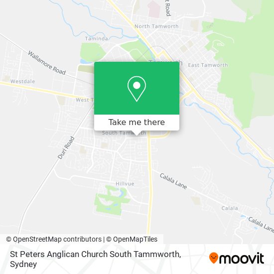 Mapa St Peters Anglican Church South Tammworth