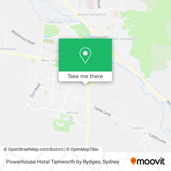 Powerhouse Hotel Tamworth by Rydges map
