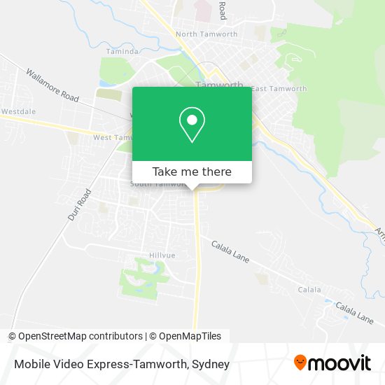 Mobile Video Express-Tamworth map