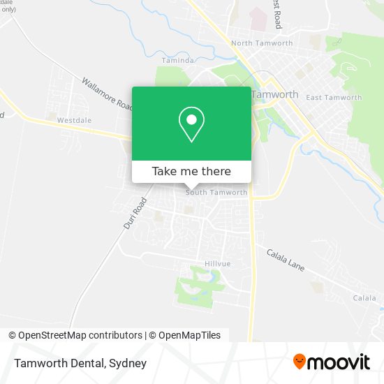 Mapa Tamworth Dental